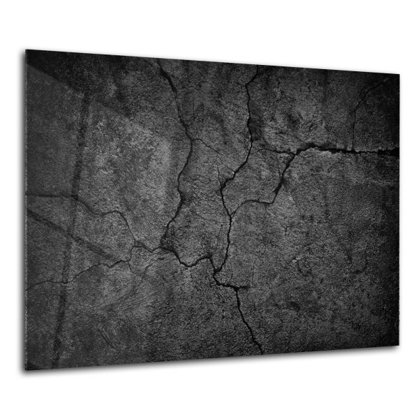 Spatscherm - Gehard glas - Gebroken beton zwart