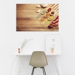Metaal Bord - Memobord - Whiteboard - Magneetbord - Kruiden op houten tafel