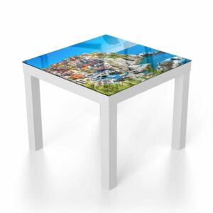 Salontafel 55x55 Kleurrijk Cinque Terre aan de Kust