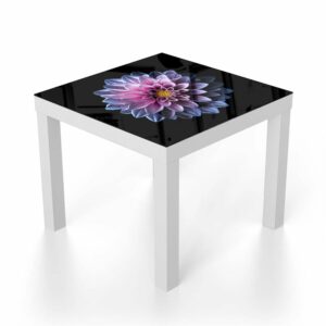 Salontafel 55x55 Blauw/Roze Dahlia