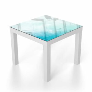 Salontafel 55x55 Blauwe Waterverf