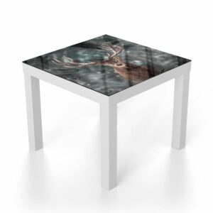 Salontafel 55x55 Edelhert in de Winter