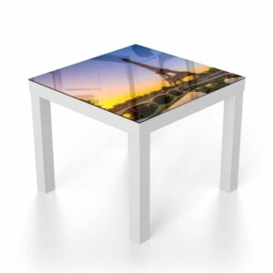 Salontafel 55x55 Eiffeltoren bij Zonsopgang