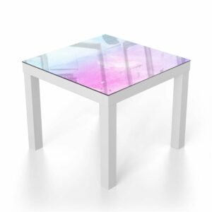 Salontafel 55x55 Roze-Blauwe Waterverf