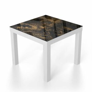 Salontafel 55x55 Black-Gold Textuur