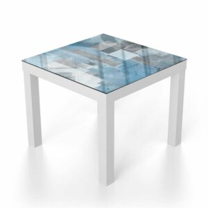 Salontafel 55x55 Blauwe Geomtrische Vormen