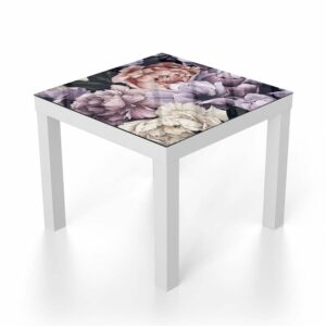 Salontafel 55x55 Bloemen Patroon van Waterverf