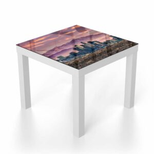 Salontafel 55x55 Los Angeles Skyline bij Zonsondergang