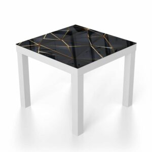 Salontafel 55x55 Zwart-Goude geometrische