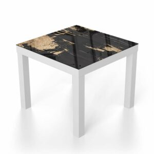 Salontafel 55x55 Zwart-Gouden Oliekunst