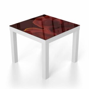 Salontafel 55x55 Luxueus Rood Marmer