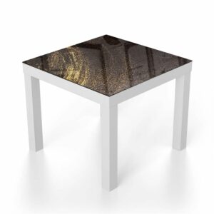 Salontafel 55x55 Gouden Glitter Veeg