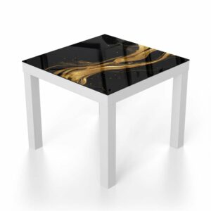 Salontafel 55x55 Abstracte luxe goud-zwart achtergrond