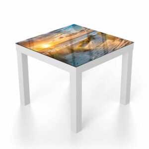 Salontafel 55x55 Zonsondergang bij Duinen