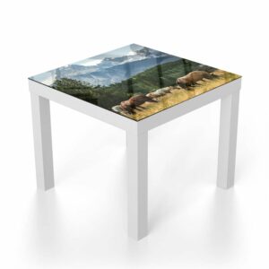 Salontafel 55x55 Grazende Paarden