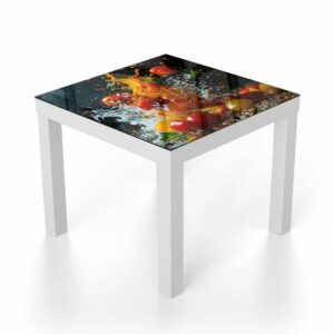 Salontafel 55x55 Groenten Splash