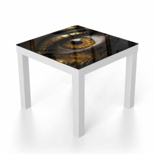 Salontafel 55x55 Zwart en goud oog