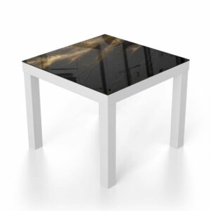 Salontafel 55x55 Zwart/Goud Luxe Textuur