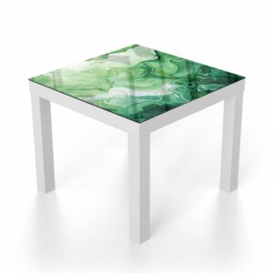 Salontafel 55x55 Groene Waterverf Textuur