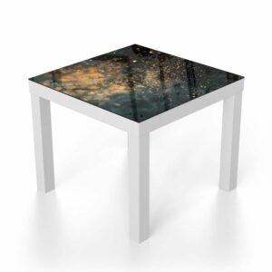 Salontafel 55x55 Gouden Glitters in Donkere Mist