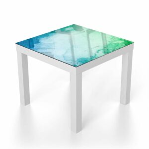 Salontafel 55x55 Groen-Blauwe Waterverf