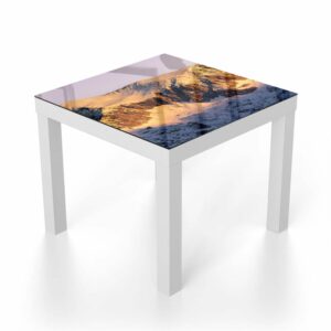 Salontafel 55x55 Bergtoppen in het Eerste Licht