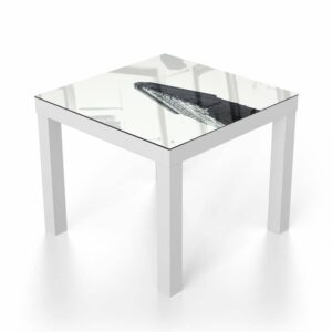 Salontafel 55x55 Zwart-wit Gebouw