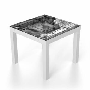 Salontafel 55x55 Zwart-Wit Raam