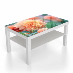 Salontafel 90x55 Roze/Gele Dahlia