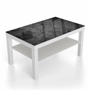 Salontafel 90x55 Zwart Gescheurd Beton