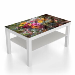 Salontafel 90x55 Kleurrijk Bloemboeket