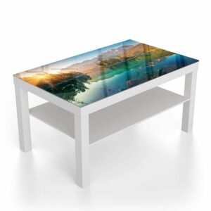 Salontafel 90x55 Zonsopgang bij Eibsee Meer