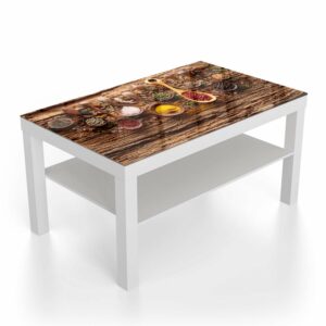 Salontafel 90x55 Kruiden & Specerijen op Hout