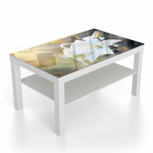 Salontafel 90x55 Witte Lelie Bloem