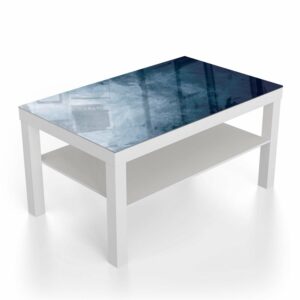 Salontafel 90x55 Blauwe Waterverf Textuur