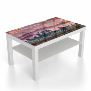 Salontafel 90x55 Los Angeles Skyline bij Zonsondergang