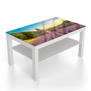 Salontafel 90x55 Abdij van Sénanque met Lavendelvelden