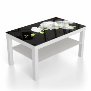 Salontafel 90x55 Witte Orchideeën