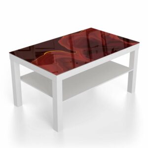 Salontafel 90x55 Luxueus Rood Marmer