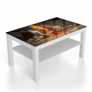 Salontafel 90x55 Specerijenregen op Hout