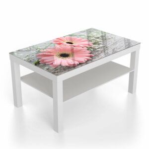 Salontafel 90x55 Roze Gerbera