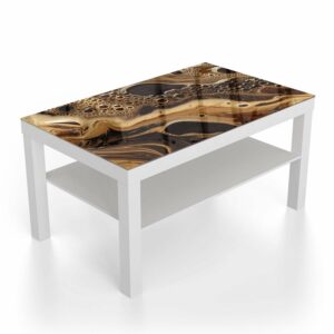 Salontafel 90x55 Vloeibare Koffie Textuur