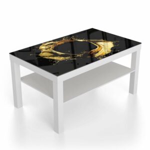 Salontafel 90x55 Gouden Cirkel