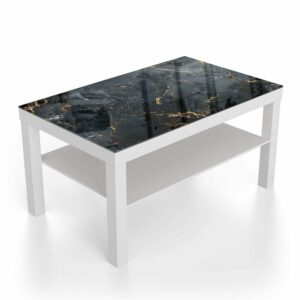 Salontafel 90x55 Abstract Marmere Vloeistof Kunst