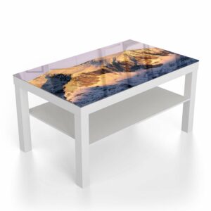 Salontafel 90x55 Bergtoppen in het Eerste Licht