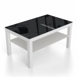 Salontafel 90x55 Zwart-Wit Vliegtuig