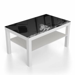 Salontafel 90x55 Bergtop in Zwart-Wit