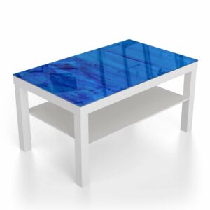 Salontafel 90x55 Blauw Abstractie