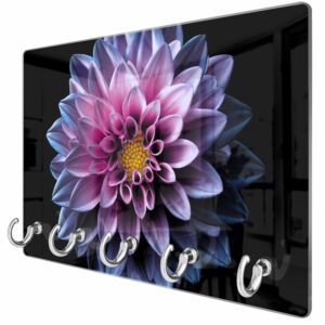 Sleutelhanger Blauw/Roze Dahlia