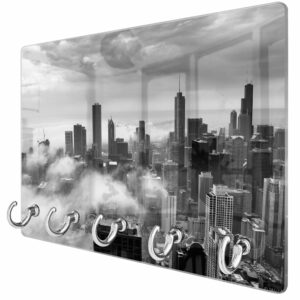 Sleutelhanger Chicago Skyline in de Mist